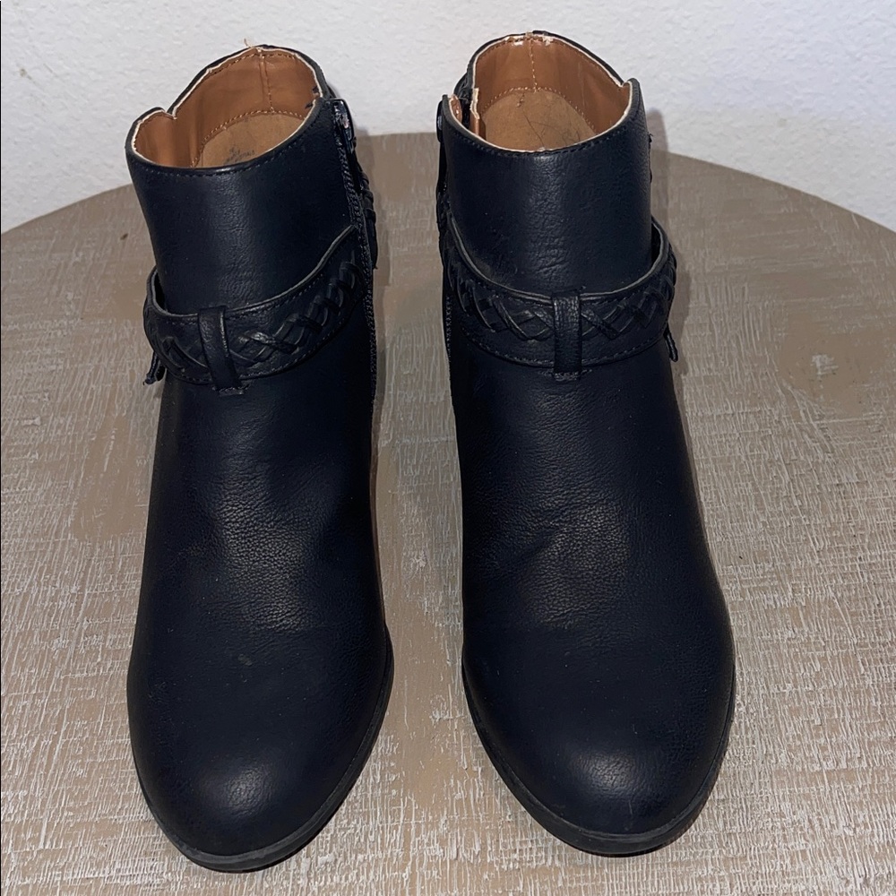 Black Leather Ankle Boots